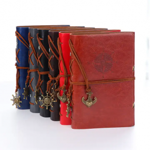 Creative Retro A5 Leather Notebook Pirate Journal with PU Cover 