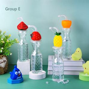 500ml Cartoon Creative Plastic Cup Slush Yard Cup with Lid and Straw 