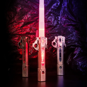 2-in-1 Light up Laser Lightsaber with Sound Effect Glitter Stick Sword Toy for Boys Girls