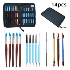 14pcs Sculpting Tools Set Clay Carving Knife Silicone Double Head Modeling Tools Combination