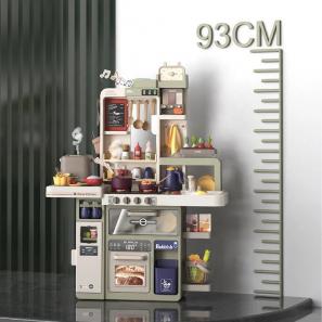 93 cm Kids Spray Kitchen Play Accessories Set with Realistic Lights and Sounds, Simulation of Spray and Play Sink