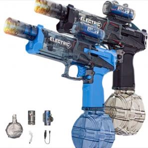 NEW Long Range Hand and Automatic Integrated Water Squirt Gun With Muzzle Interactive Lighting Summer Outdoor Toys