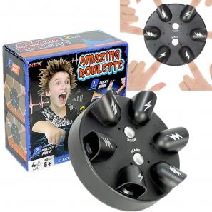 Mini Electric Shock Roulette Game Six Finger Lie Detector Novelty Toys Fit for Home Bar Party 