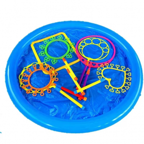 Giant Bubble Wand Big Bubbles Maker Toy for Kids and Adults Bubbles Hoop with Inflatable Dipping Pool Tray Fun Outdoor Toys 