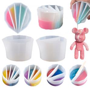 DIY Resin Silicone Dividing Cup Mixing Cup Liquid Pouring Painting Reusable Silicone Split Cup