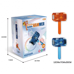 Electric Hammer Bubble Machine Summer Outdoor Toys with Light Sound 