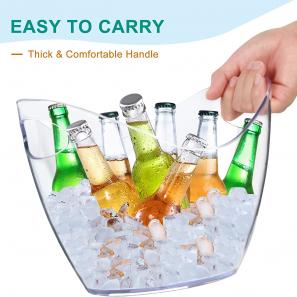 4L/8L/12L Plastic Beer Bottle Bucket Ingot Ice Bucket with Handles Ice Bucket for KTV Bar Party Camping