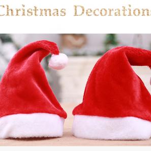 Family Matching Christmas Caps - Soft Short Plush Santa Hats for Kids & Adults (Unisex Sizing)