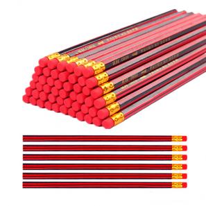Classic Red & Black Wooden HB + 2B Writing Kit with Bonus Eraser | Bulk School & Corporate Gift Solution