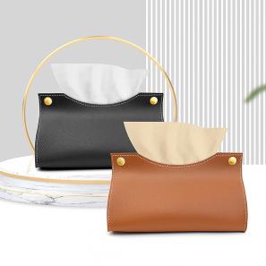 Tissue box dustproof tissue box square and rectangular leather car tissue storage box wholesale