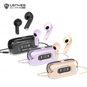 Transparent Wireless Earbuds for Sports Running Noise Cancelling In-Ear Headphones with LED Digital Display