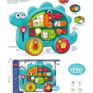 Multi-Function Busy Board Dinosaur Car Toy Set Montessori Educational Musical Toy for Early Learning