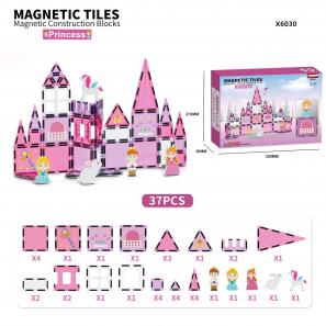37pcs Princess Series Colorful Window Magnetic Tiles Sets 