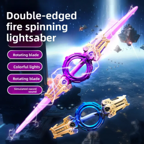 LED Flashing Gradient Stretch Double Sword Toy 